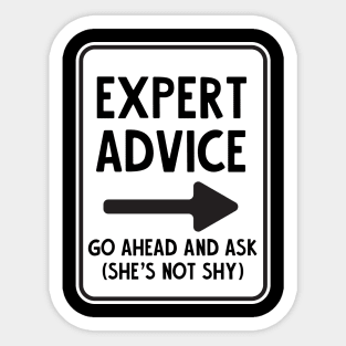 Expert Advice Sticker